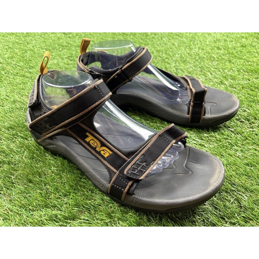 Teva 4141 Black Nylon Strap Sport Beach Shock Pad Sandals Men's Sz EU 45.5 US 12